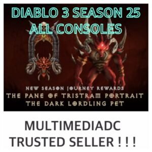 DIABLO 3 ALL CONSOLES - LORDLING PET AND THE PANE OF TRISTRAM PORTRAIT FRAME