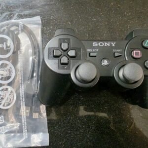Authentic Sony Playstation 3 PS3 Genuine OEM Dualshock Black Controller With Usb